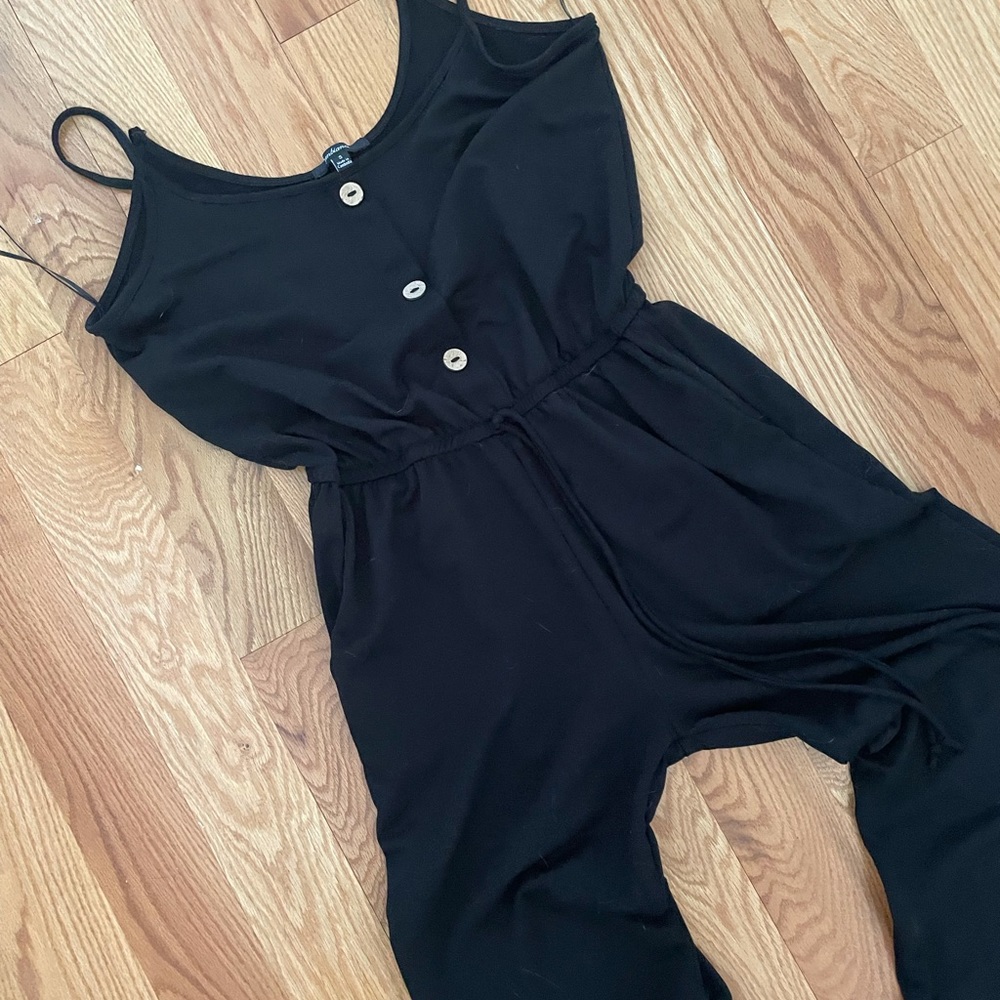 Fashion nova black one piece romper jumpsuit- size small- ankle length - Picture 6 of 12